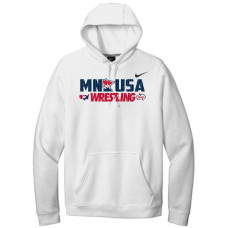 MN/USA Wrestling White Nike Club Hooded SS