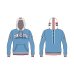 MN/USA Wrestling Sublimated Carolina Blue Hoodie