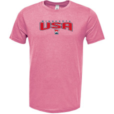 MN/USA Wrestling Bubblegum Soft Blend T-Shirt MN/USA Wrestling Bubblegum Soft Blend T-Shirt