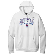MN/USA Wrestling White Nike Club Hooded SS
