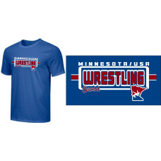 MN/USA Wrestling Royal Nike Core T-Shirt