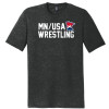 MN/USA Wrestling Black Frost TriBlend T-Shirt