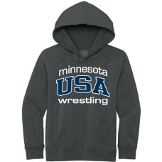 MN/USA Wrestling Heathered Hooded Sweatshirt MN/USA Wrestling Heathered Hooded Sweatshirt
