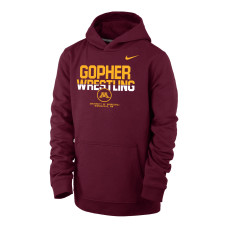 Nike Minnesota Maroon Youth Club Fleece Hooded Sweatshirt 