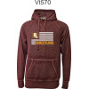 Forest Lake Wrestling Maroon Burnout Hooded SS '25