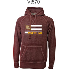 Forest Lake Wrestling Maroon Burnout Hooded SS '25