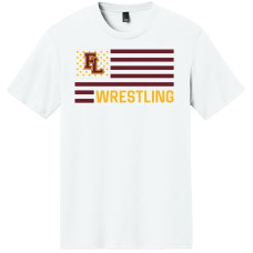 Forest Lake Wrestling White Tri-Blend T-Shirt '25
