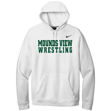 Mounds View Wrestling White Nike Club Hooded SS '25