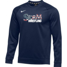 MN/USA Wrestling Navy Nike Therma Crew Sweatshirt