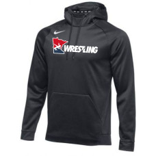 MN/USA Wrestling Black Nike Therma Hooded Sweatshirt