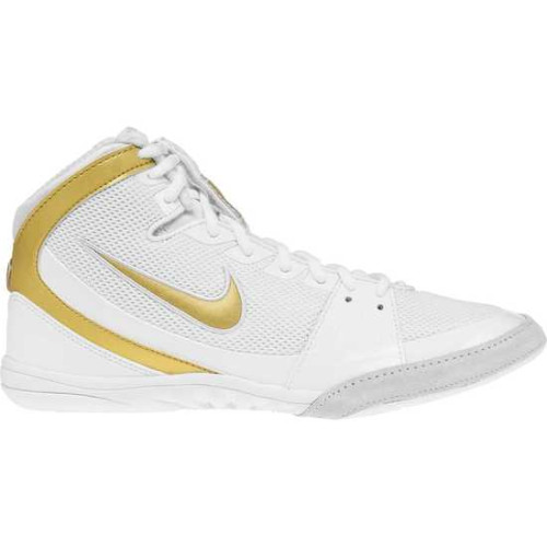 Nike Freek White and Gold: Sleek and Stylish Wrestling Shoes in White and Gold Colorway